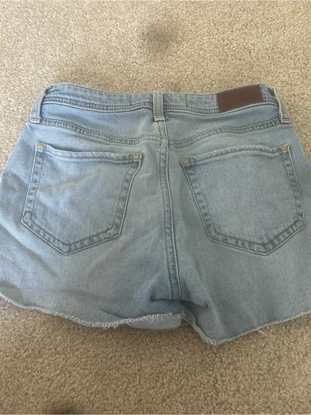 Light Blue Distressed Denim Women's Shorts